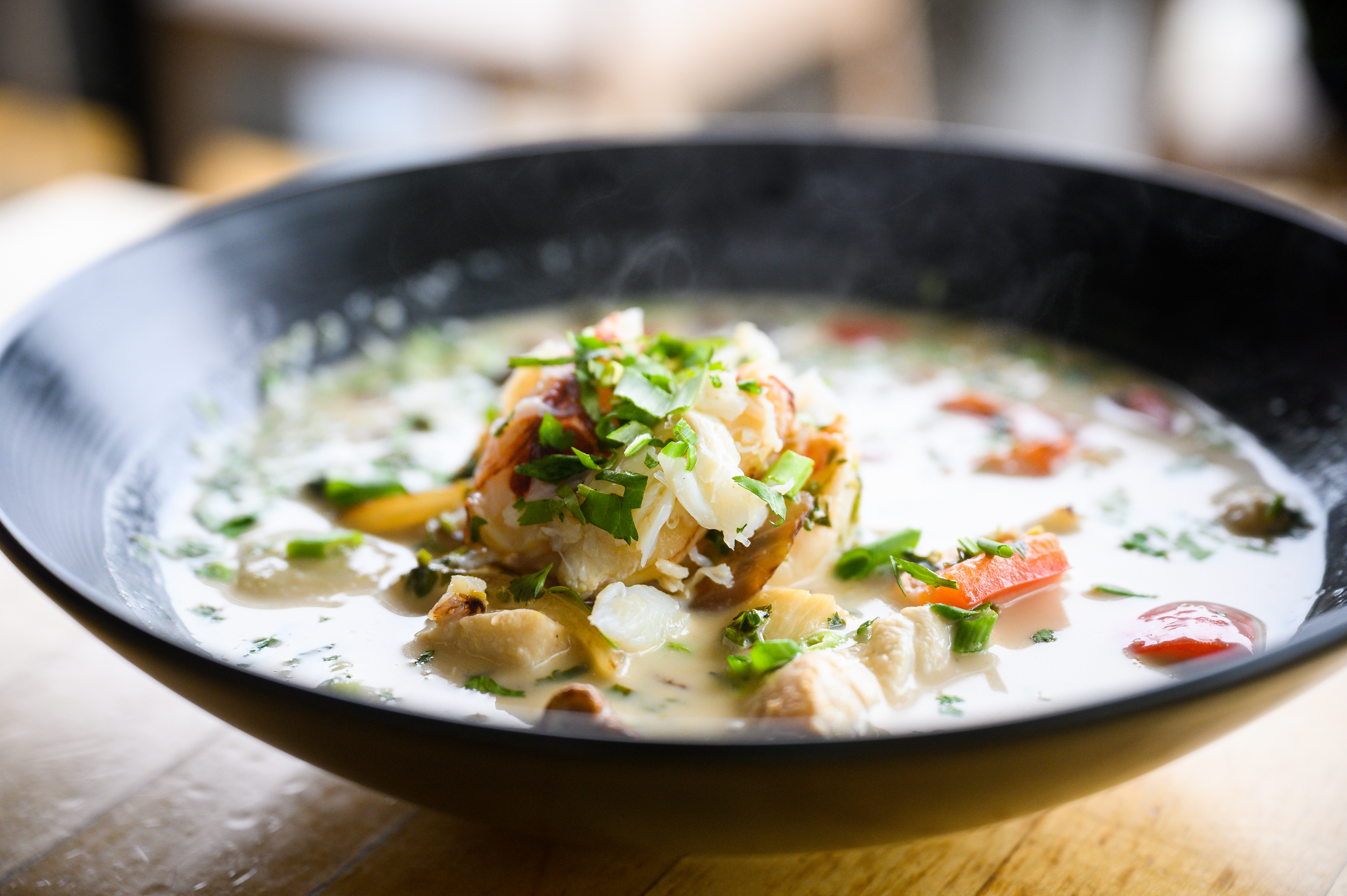 A bowl of crab soup from Local Ocean Seafood in Newport, Oregon.