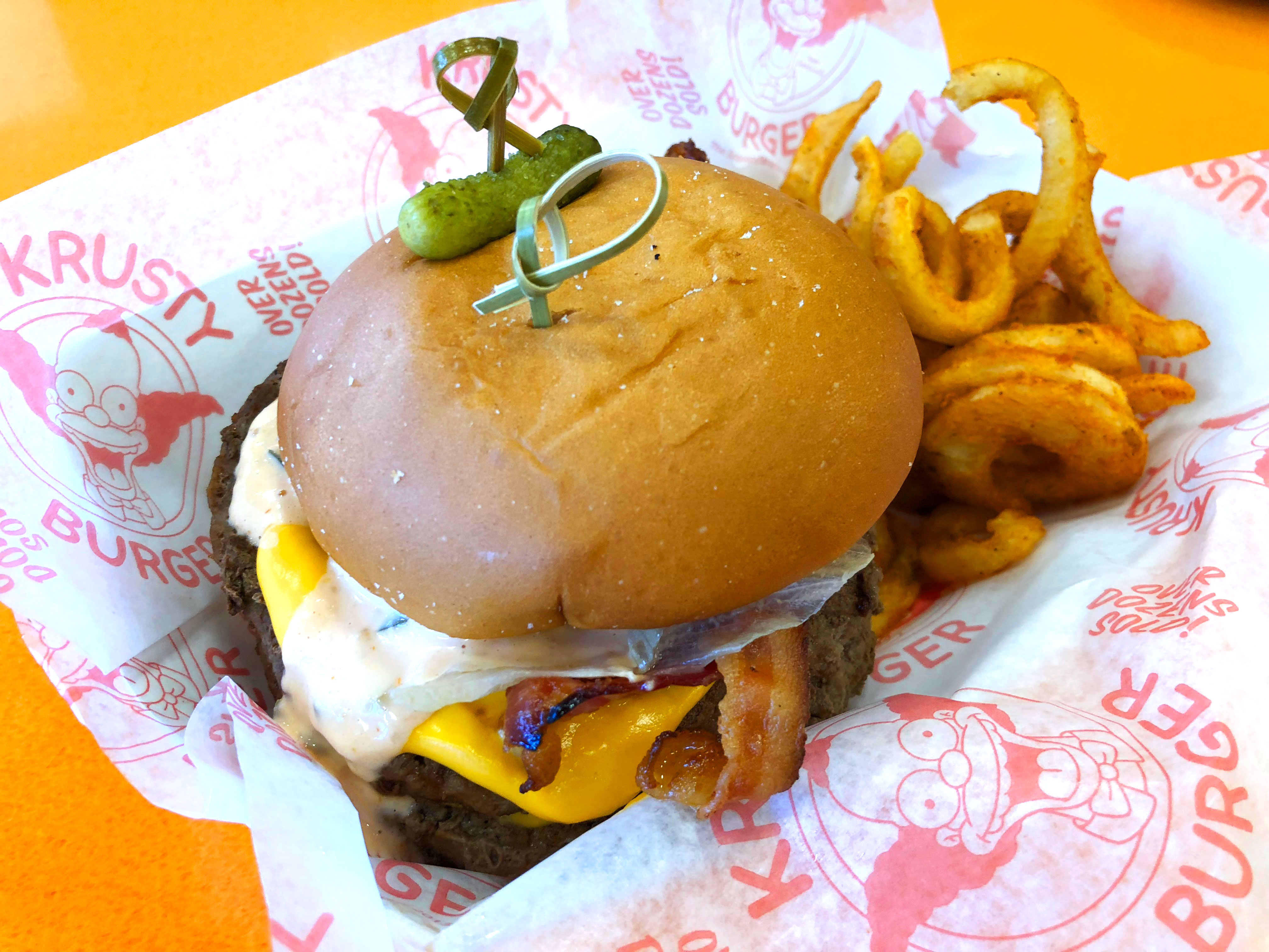 Clogger Burger at Krusty Burger in Universal Orlando Resort.